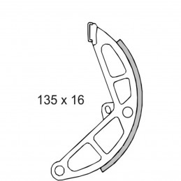 414557 Ganasce freno posteriore Ø 135x16 mm