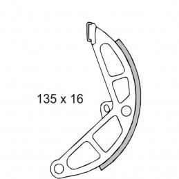 Rear brake shoes Ø 135x16 mm for Ciao-Si-Bravo