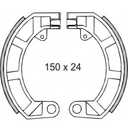 FERODO rear brake shoes for Vespa 50-90-125 ET3-Primavera