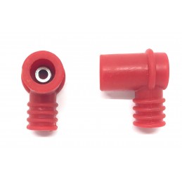 Pipette bougie en silicone rouge