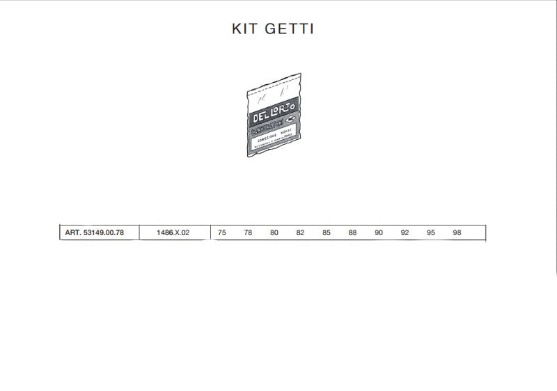 Kit getti 5mm Dellorto da 75 a 98